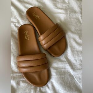 Seychelles Leather Puff Slide Sandals Women’s 10